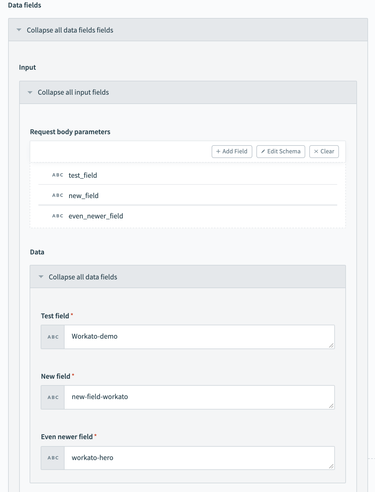 アクション設定