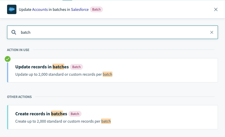 バッチ処理でのレコードの作成