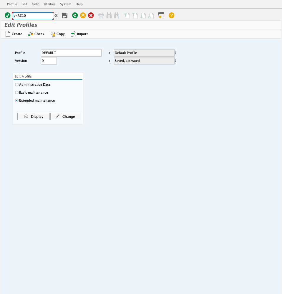 Edit your profile in RZ10