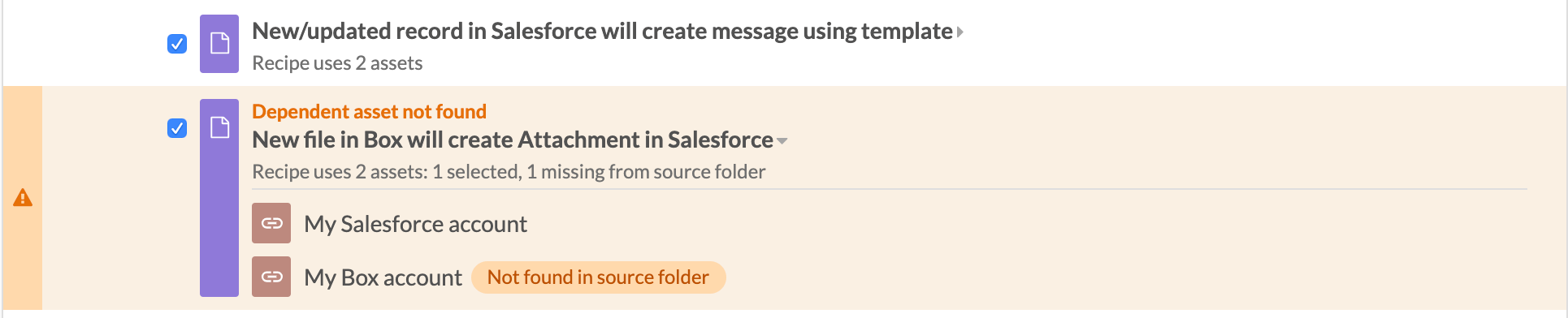 Connection in diff folder