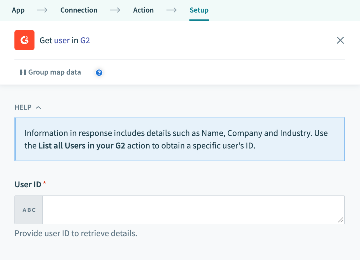 Get user details by ID action