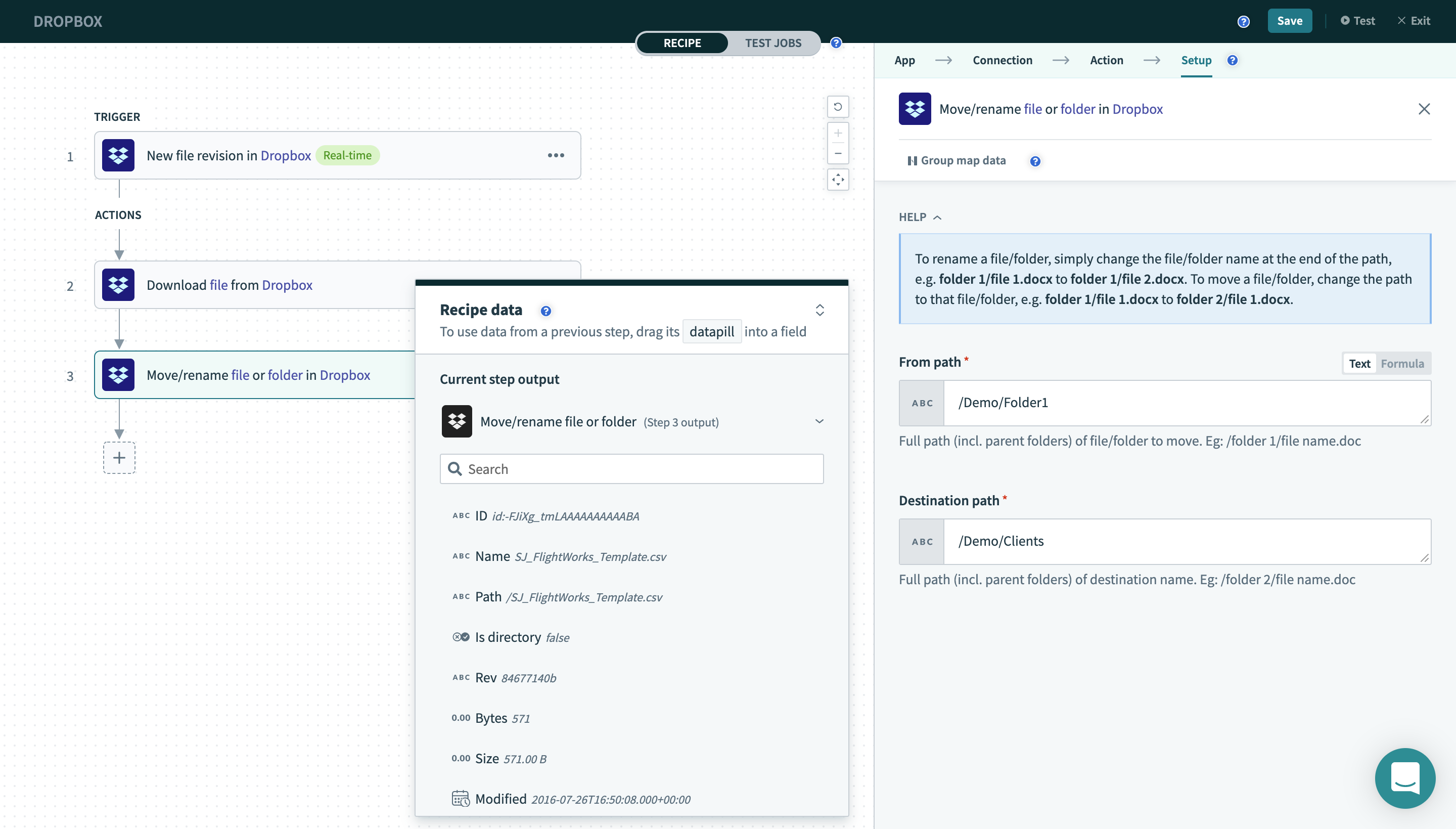 Move/Rename file action