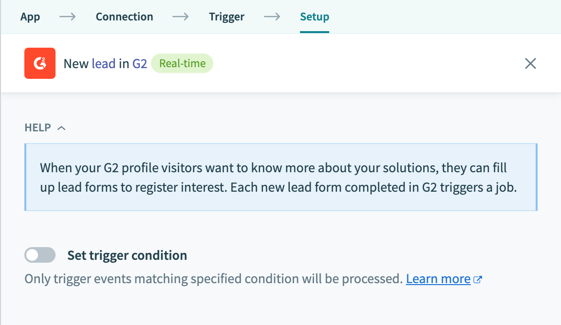 New lead in G2 trigger