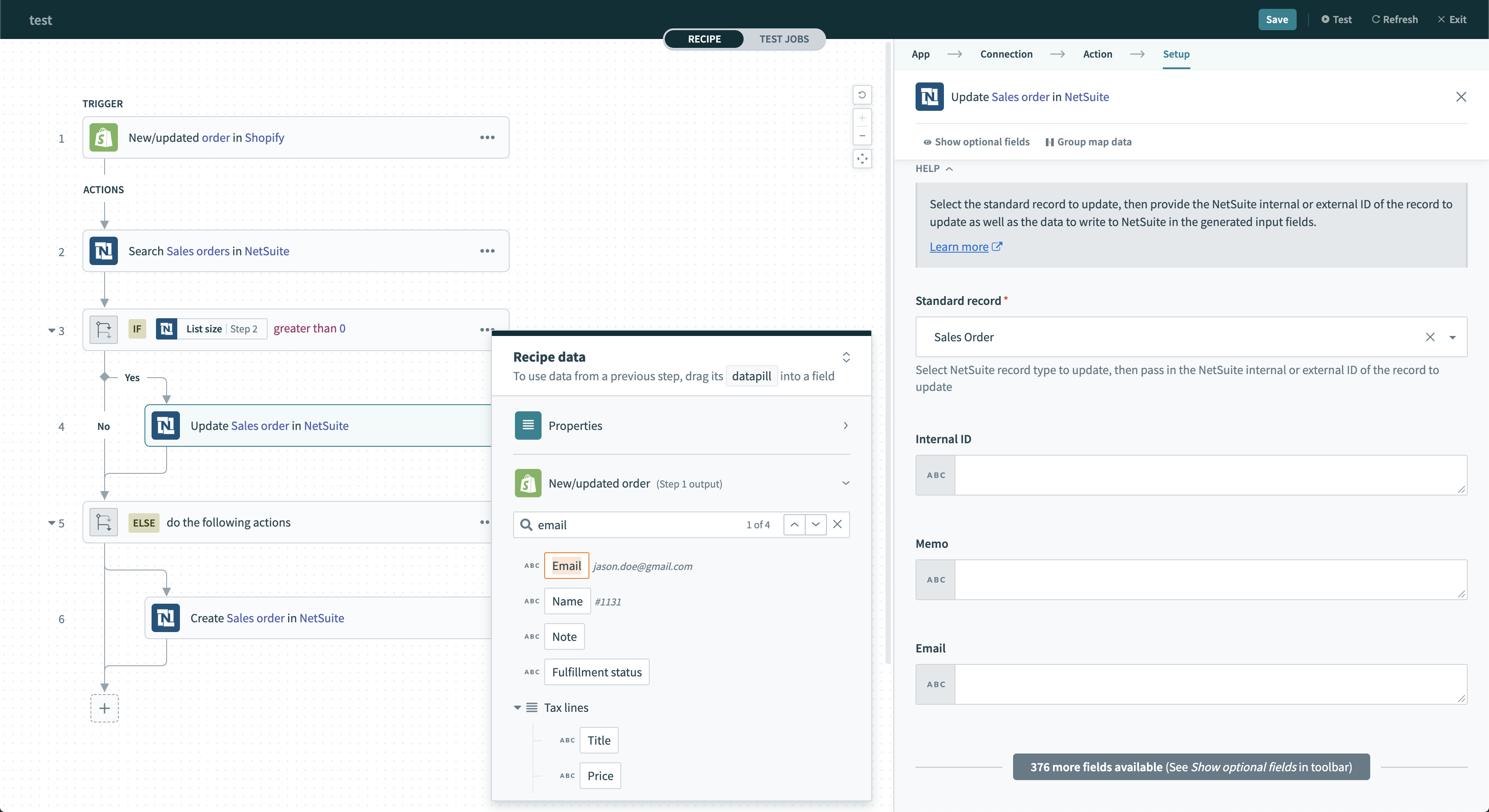 更新するレコードを ID で指定